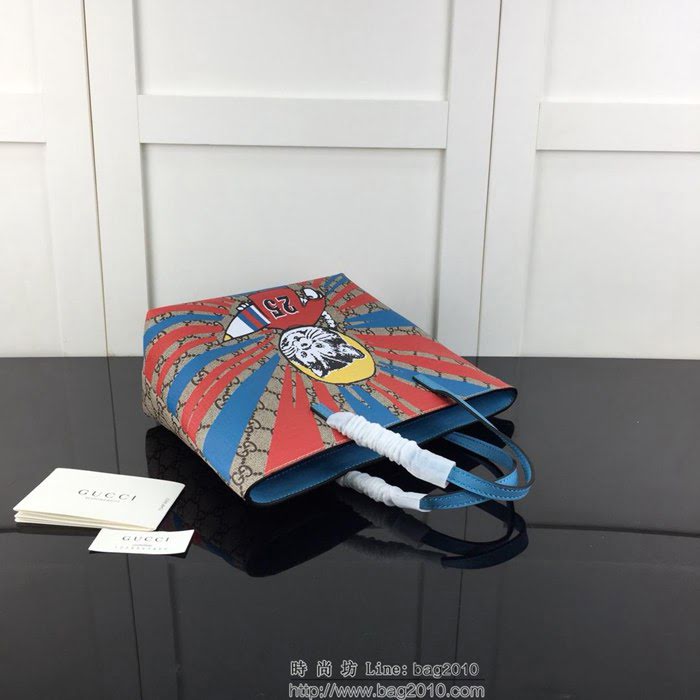 GUCCI古馳 新款 專櫃品質 原單 410812 貓配西瓜紅 時尚購物袋HY1389